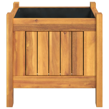 Zahradní Truhlík S Vložkou 31X31X30 Cm Masivní Akáciové Dřevo