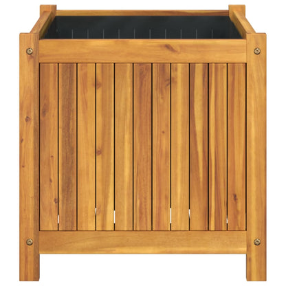 Zahradní Truhlík S Vložkou 50X50X50 Cm Masivní Akáciové Dřevo