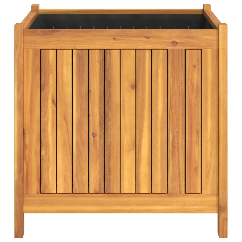 Zahradní Truhlík S Vložkou 50X50X50 Cm Masivní Akáciové Dřevo