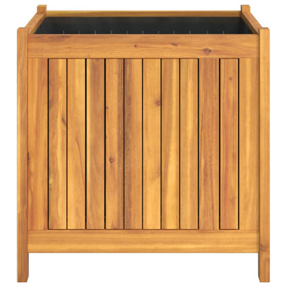 Zahradní Truhlík S Vložkou 50X50X50 Cm Masivní Akáciové Dřevo