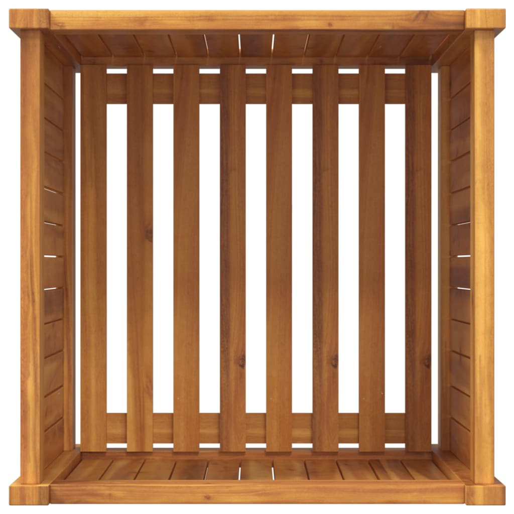 Zahradní Truhlík S Vložkou 50X50X50 Cm Masivní Akáciové Dřevo