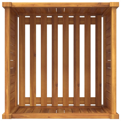 Zahradní Truhlík S Vložkou 50X50X50 Cm Masivní Akáciové Dřevo