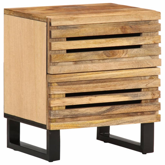 Noční Stolky 2 Ks 40X34X46 Cm Masivní Hrubé Mangovníkové Dřevo