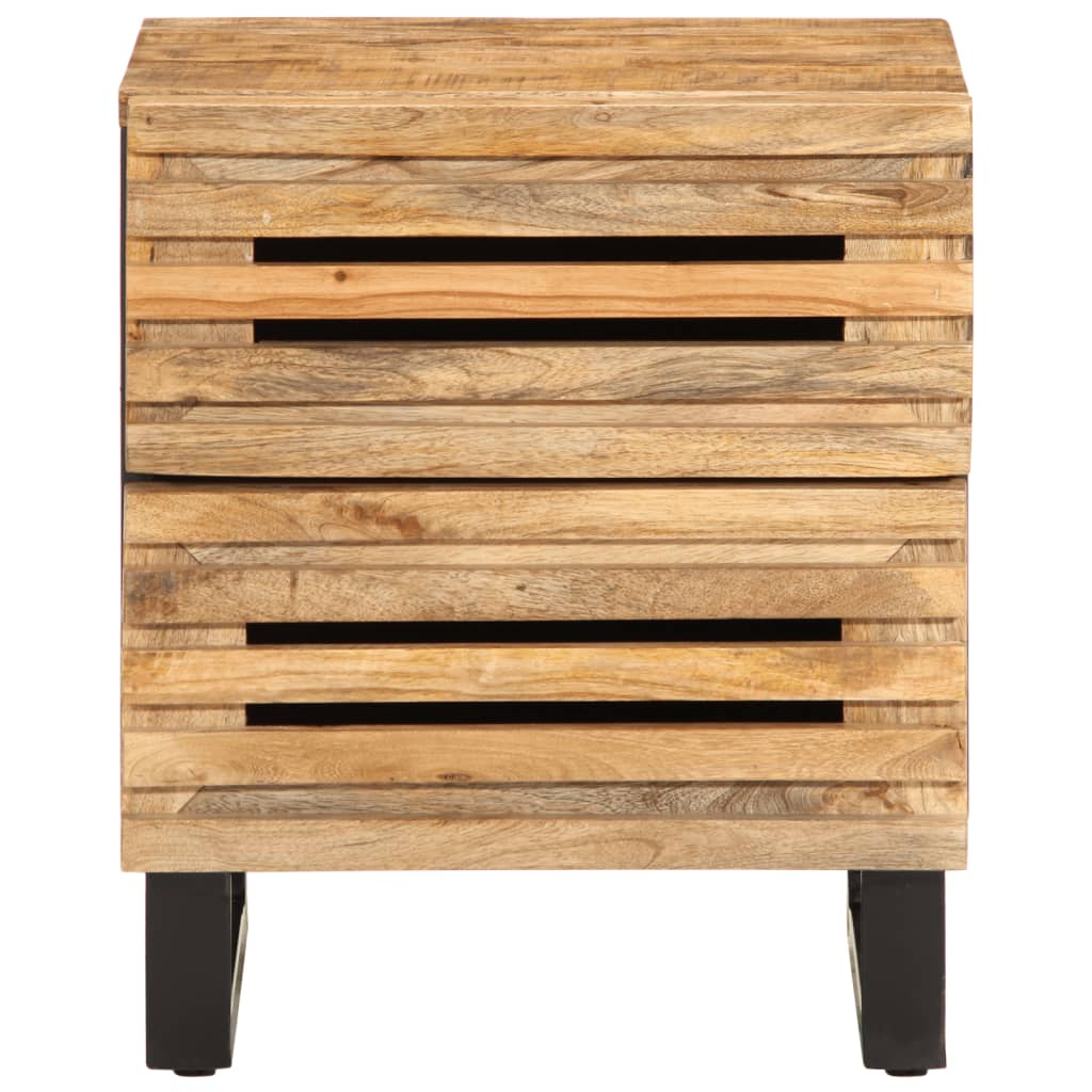 Noční Stolky 2 Ks 40X34X46 Cm Masivní Hrubé Mangovníkové Dřevo
