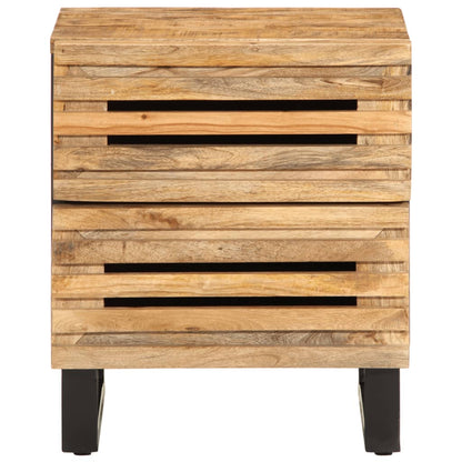Noční Stolky 2 Ks 40X34X46 Cm Masivní Hrubé Mangovníkové Dřevo