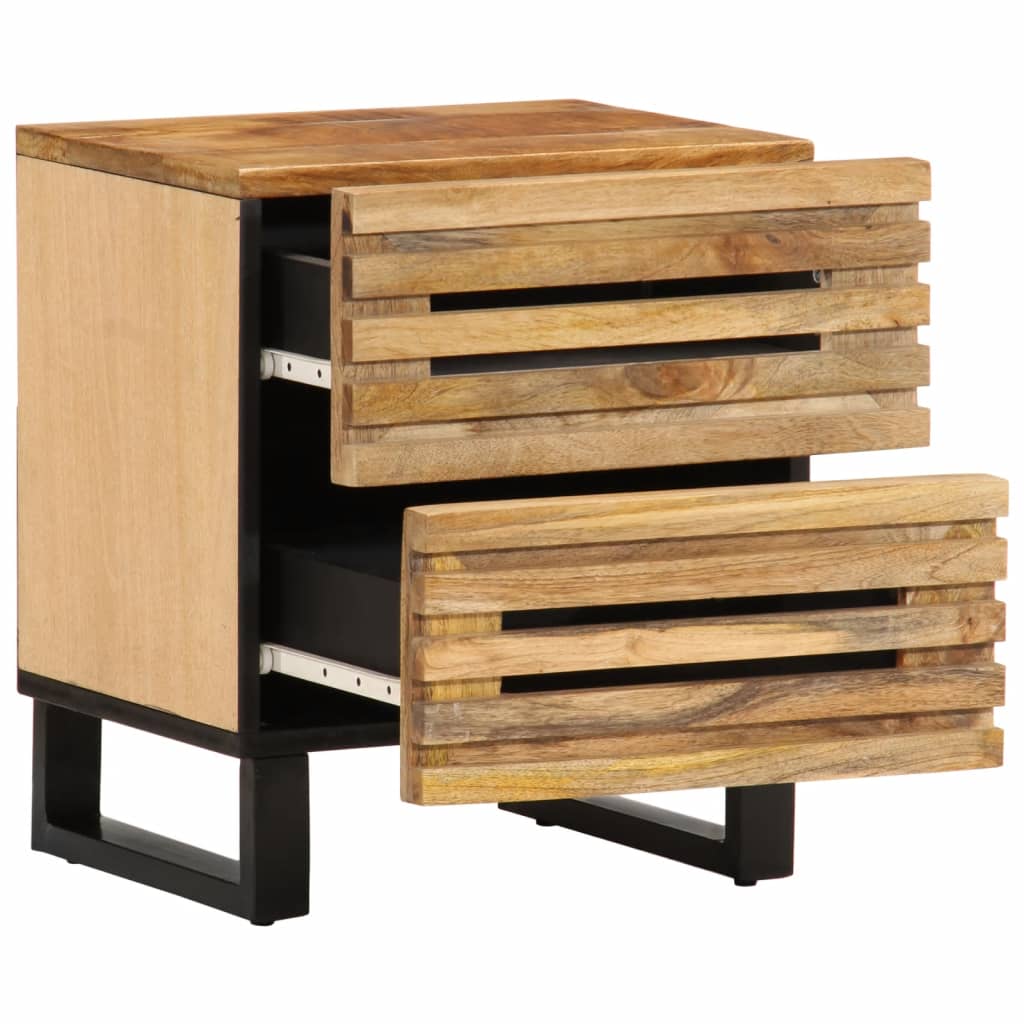 Noční Stolky 2 Ks 40X34X46 Cm Masivní Hrubé Mangovníkové Dřevo