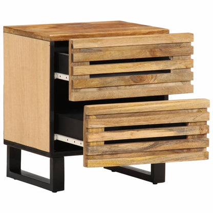 Noční Stolky 2 Ks 40X34X46 Cm Masivní Hrubé Mangovníkové Dřevo