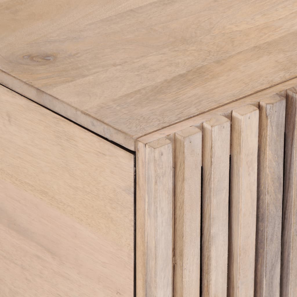 Konferenční Stolek Bílý 80X51X40 Cm Masivní Mangovníkové Dřevo