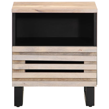 Noční Stolky 2 Ks 40X34X46 Cm Masivní Bělené Mangovníkové Dřevo