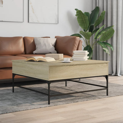Konferenční Stolek Šedý Sonoma 95 X 95 X 45 Cm Kompozit A Kov