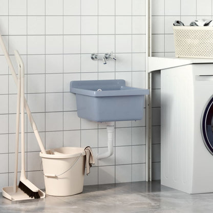 Umyvadlo Pro Montáž Na Stěnu Šedé Pryskyřice