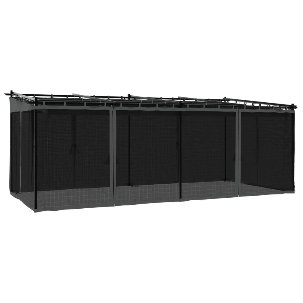 Altán Se Síťovanými Stěnami Antracitový Ocel Antracitová