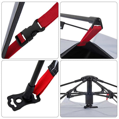 Kempingový Stan Kupole 3 Osoby Bílý Zatemňovací Rychloupínací