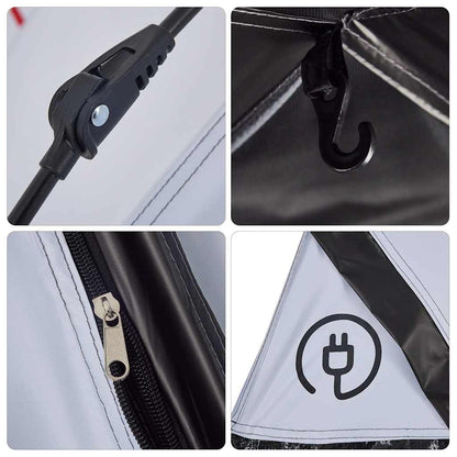 Kempingový Stan Kupole 3 Osoby Bílý Zatemňovací Rychloupínací