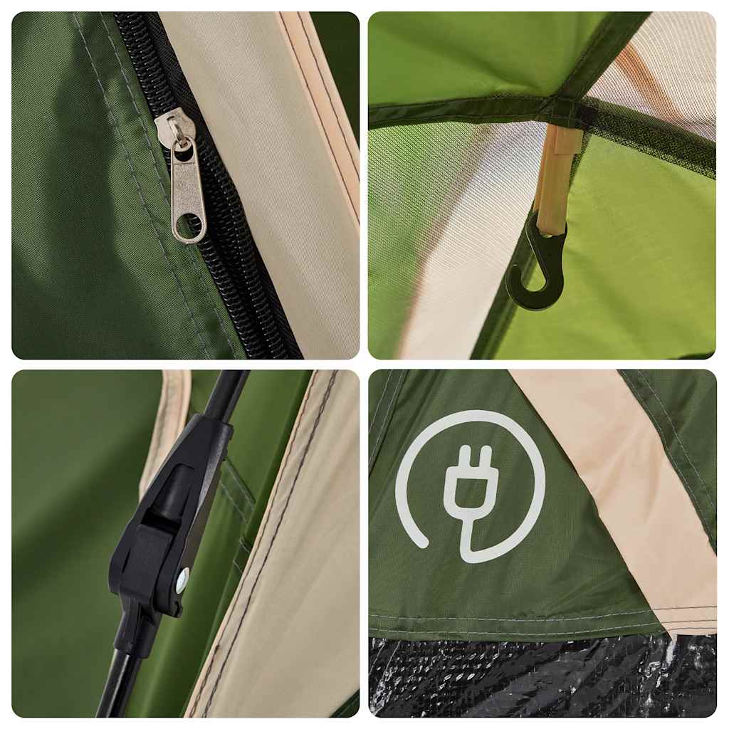 Kempingový Stan Kupole Zelený Rychloupínací