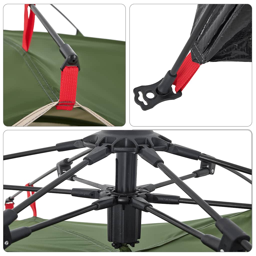 Kempingový Stan Kupole Zelený Rychloupínací