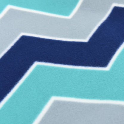 Pikniková Deka Skládací Modrá Vlnitá Samet