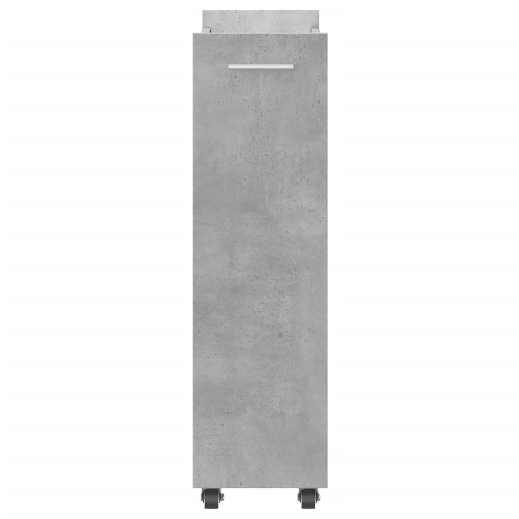 Skříňka Na Kolečkách Betonově Šedá 60X22X79 Cm Kompozitní Dřevo
