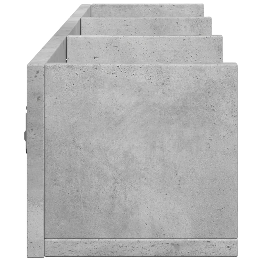 Nástěnné Skříňky 2 Ks Betonově Šedé 75 X 18 X 16,5 Cm Kompozit Betonová Šedá