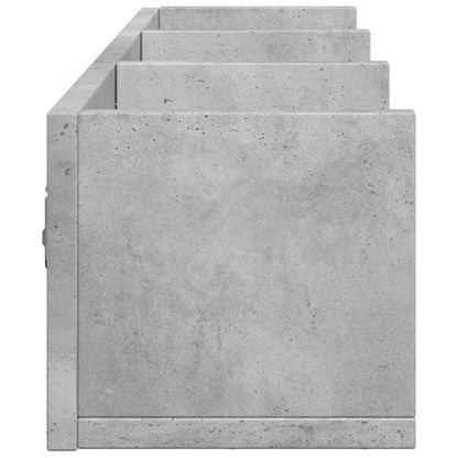 Nástěnné Skříňky 2 Ks Betonově Šedé 75 X 18 X 16,5 Cm Kompozit Betonová Šedá