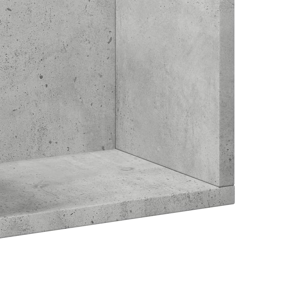 Nástěnné Skříňky 2 Ks Betonově Šedé 75 X 18 X 16,5 Cm Kompozit Betonová Šedá