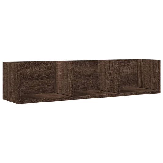 Nástěnná Skříňka 75 X 18 X 16,5 Cm Kompozitní Dřevo Hnědý Dub