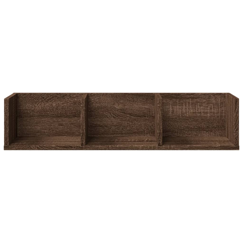 Nástěnná Skříňka 75 X 18 X 16,5 Cm Kompozitní Dřevo Hnědý Dub