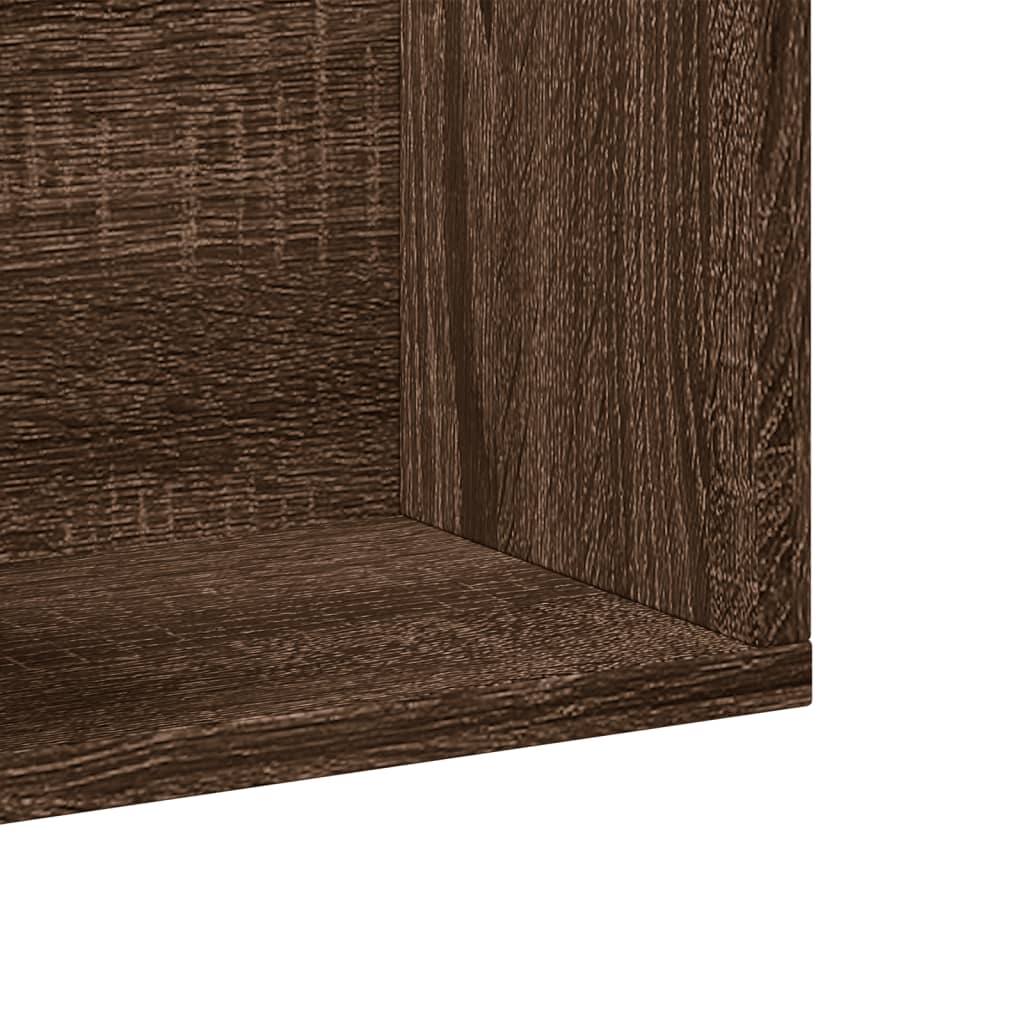 Nástěnná Skříňka 75 X 18 X 16,5 Cm Kompozitní Dřevo Hnědý Dub