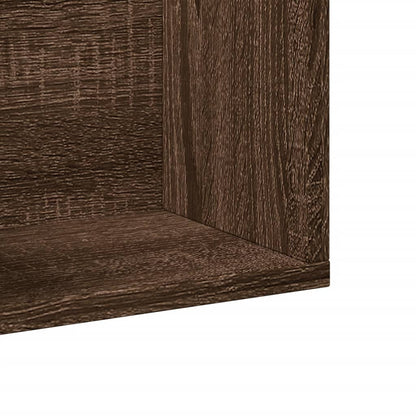 Nástěnné Skříňky 2 Ks 75X18X16,5 Cm Kompozitní Dřevo Hnědý Dub