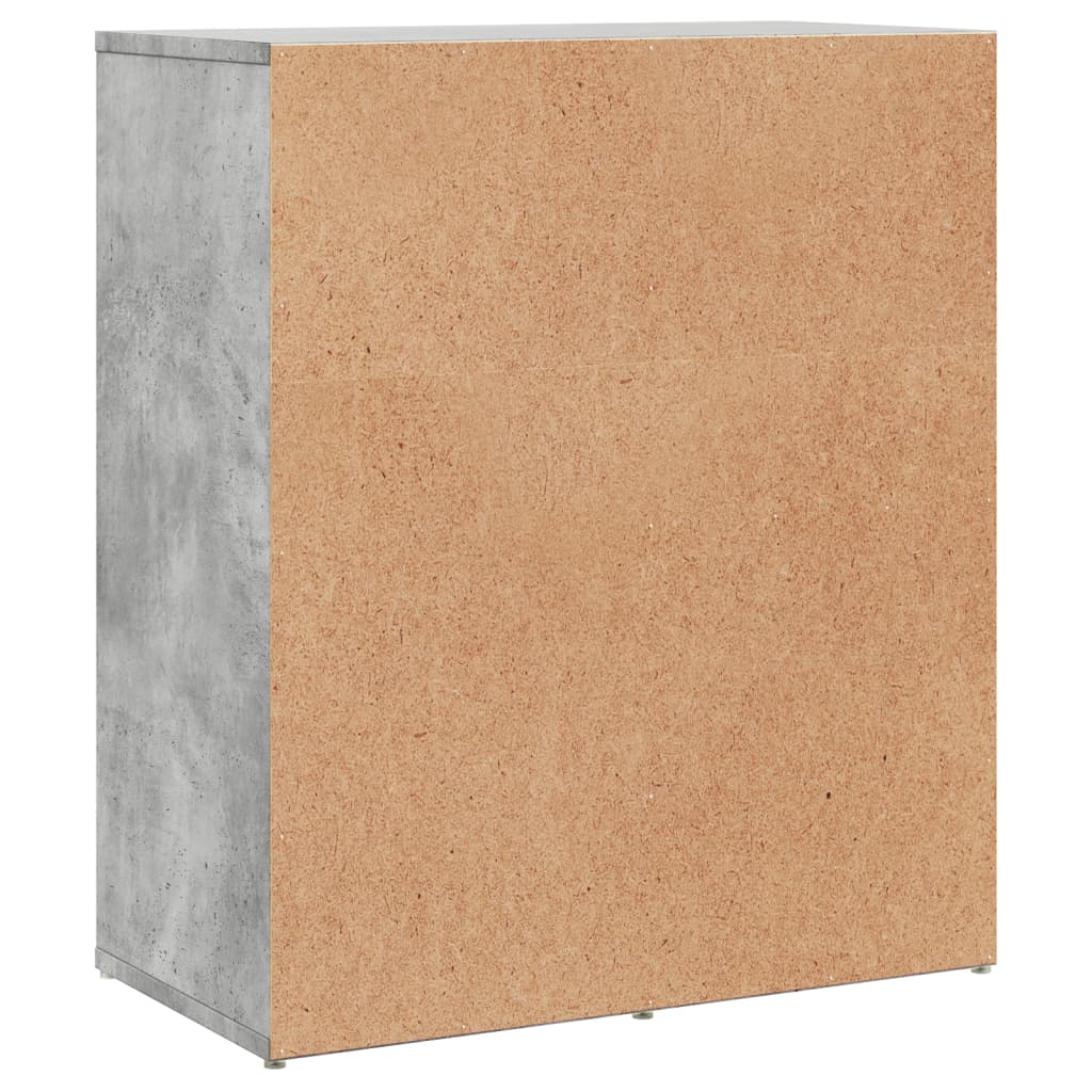 Příborník Betonově Šedý 60 X 31 X 70 Cm Kompozitní Dřevo
