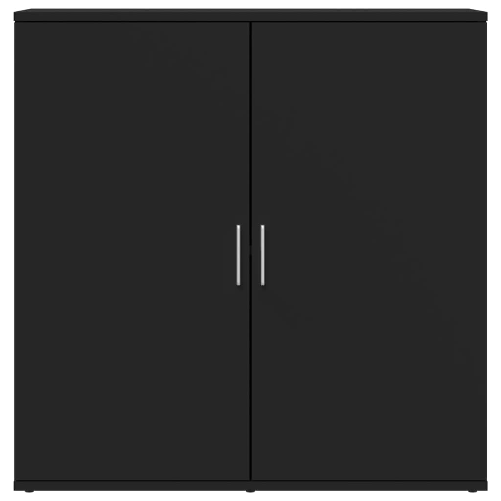 Příborník Černý 79 X 38 X 80 Cm Kompozitní Dřevo