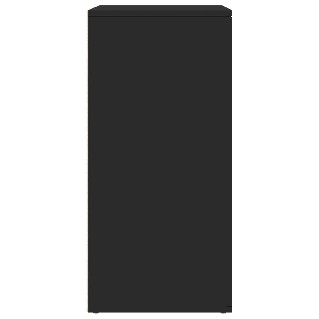 Příborník Černý 79 X 38 X 80 Cm Kompozitní Dřevo