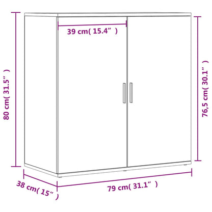 Příborník 79 X 38 X 80 Cm Kompozitní Dřevo