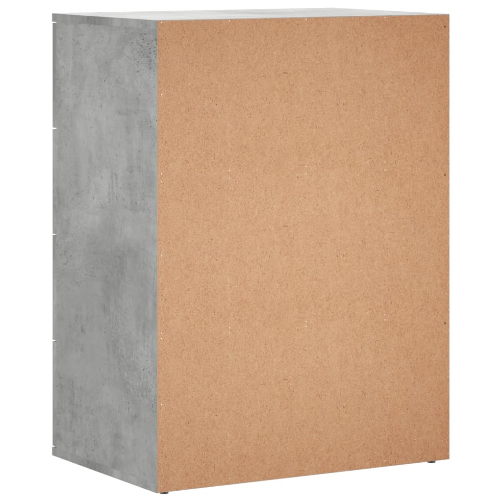 Příborník Betonově Šedý 60 X 39 X 80 Cm Kompozitní Dřevo