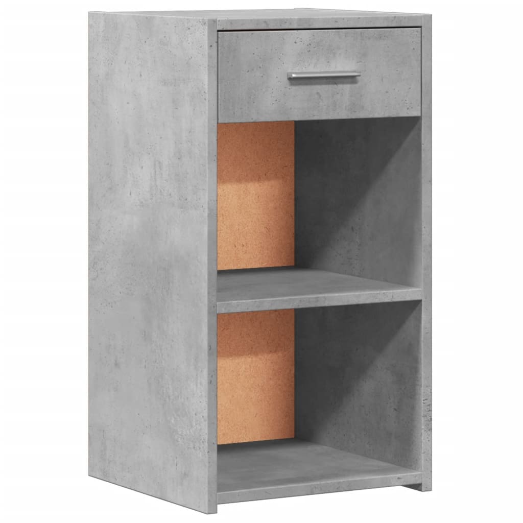 Noční Stolky 2 Ks Betonově Šedé 35X34X65 Cm Kompozitní Dřevo