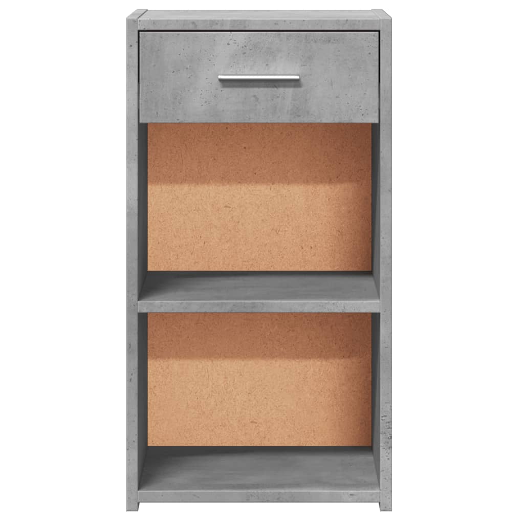 Noční Stolky 2 Ks Betonově Šedé 35X34X65 Cm Kompozitní Dřevo