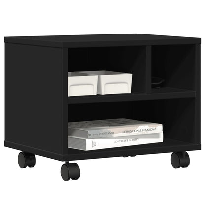 Stojan Na Tiskárnu Na Kolečkách Černý 41 X 32 X 34,5 Cm