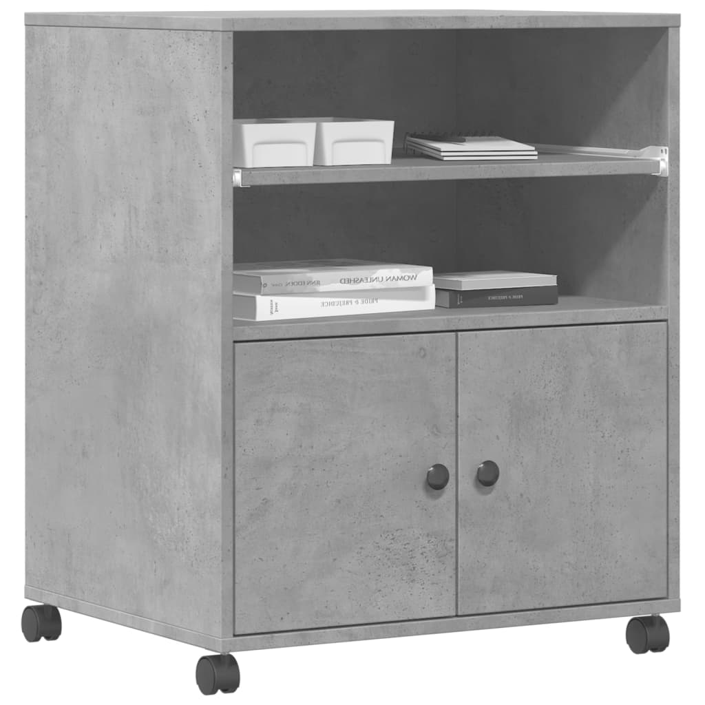 Stojan Na Tiskárnu Na Kolečkách Betonově Šedý 60 X 48 X 74 Cm