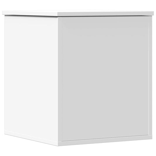 Úložný Box Bílý 40 X 42 X 46 Cm Kompozitní Dřevo