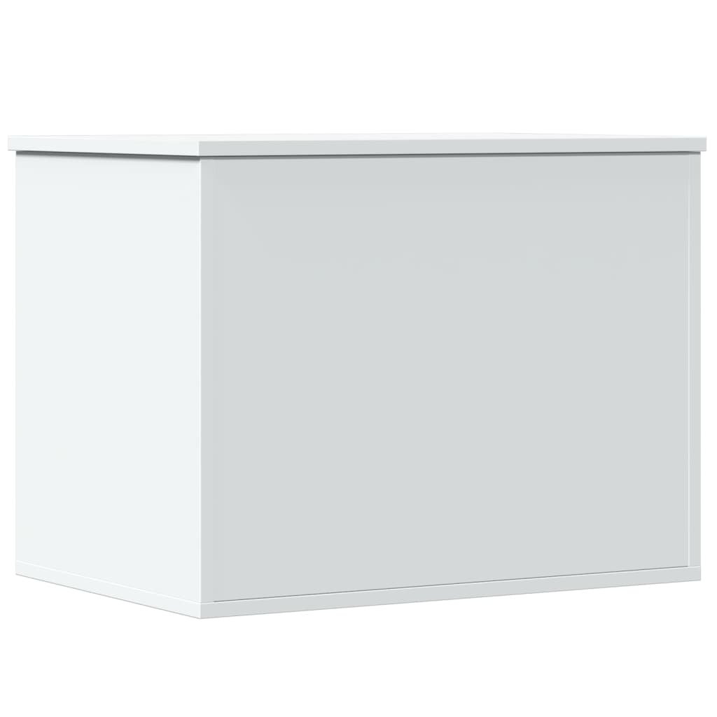 Úložný Box Bílý 60 X 42 X 46 Cm Kompozitní Dřevo