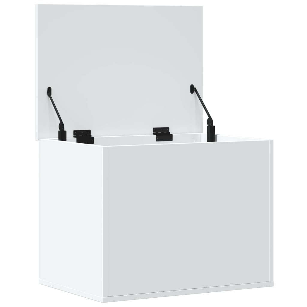 Úložný Box Bílý 60 X 42 X 46 Cm Kompozitní Dřevo