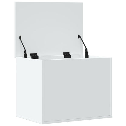 Úložný Box Bílý 60 X 42 X 46 Cm Kompozitní Dřevo