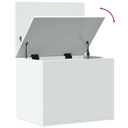 Úložný Box Bílý 60 X 42 X 46 Cm Kompozitní Dřevo