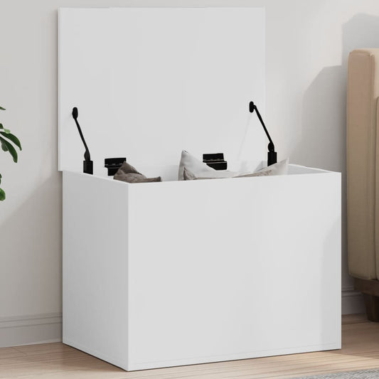 Úložný Box Bílý 60 X 42 X 46 Cm Kompozitní Dřevo