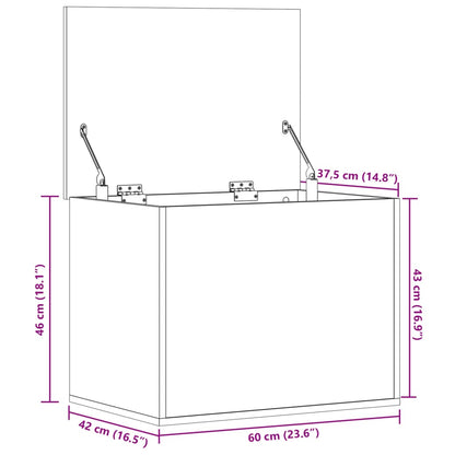 Úložný Regál Betonově Šedý 60 X 42 X 46 Cm Kompozitní Dřevo