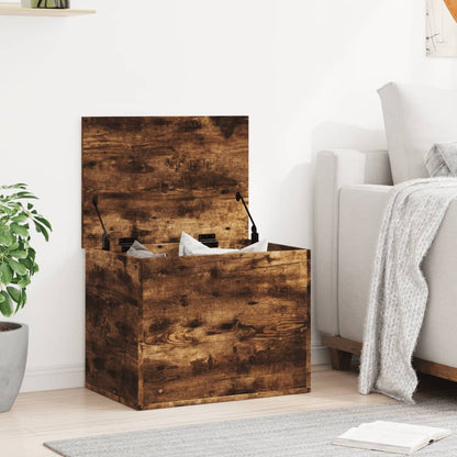 Úložný Box Kouřový Dub 60 X 42 X 46 Cm Kompozitní Dřevo