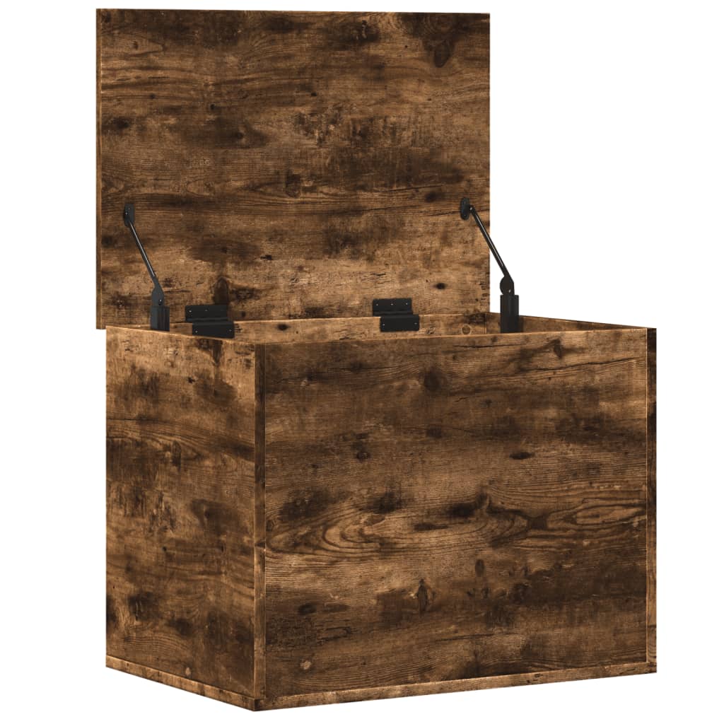 Úložný Box Kouřový Dub 60 X 42 X 46 Cm Kompozitní Dřevo