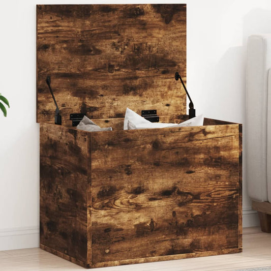 Úložný Box Kouřový Dub 60 X 42 X 46 Cm Kompozitní Dřevo