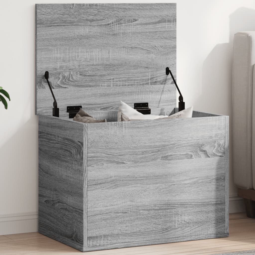 Úložný Box Šedý Sonoma 60 X 42 X 46 Cm Kompozitní Dřevo