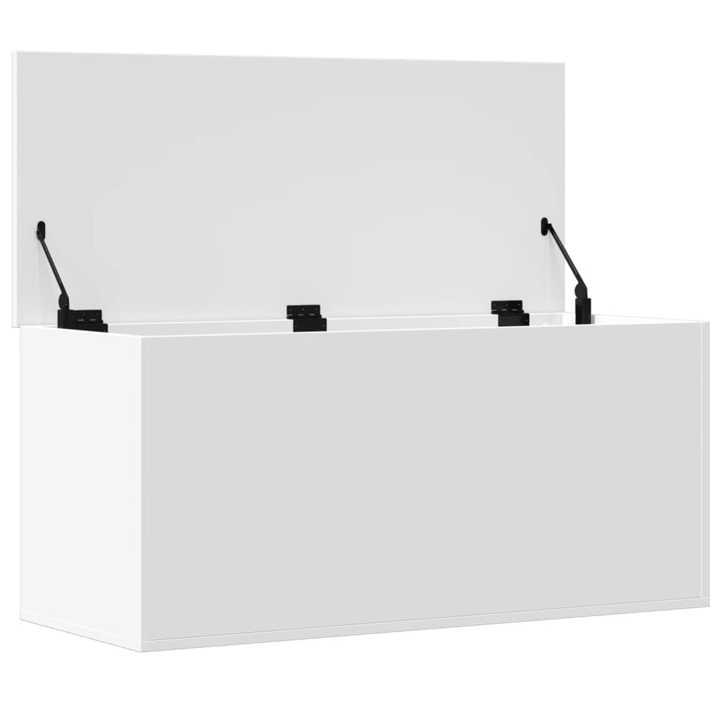 Úložný Box Bílý 100 X 42 X 46 Cm Kompozitní Dřevo